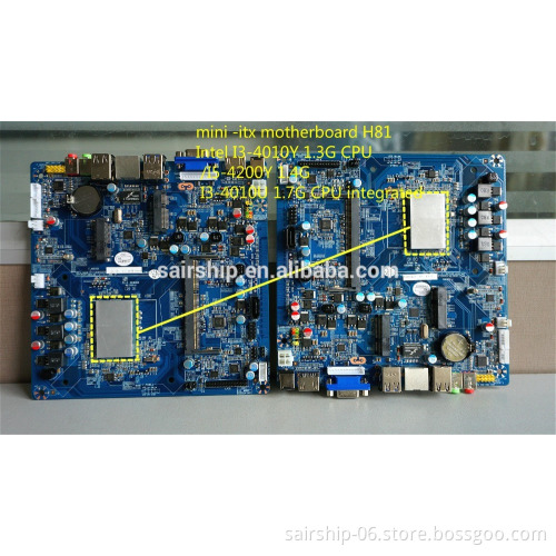 Intel LGA1150 I3, I5, I7 supported Mini ITX motherboard based on H81 for Kiosk/for all in one pc H81 haswell processor